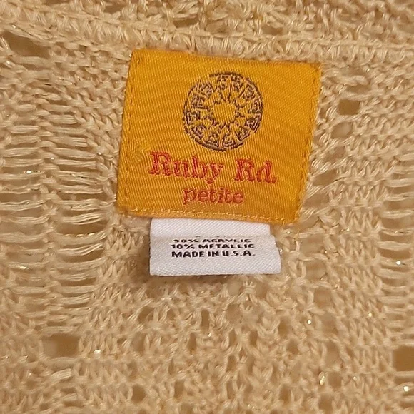 Ruby Rd. Gold Color Knit Cardigan - Picture 2 of 5